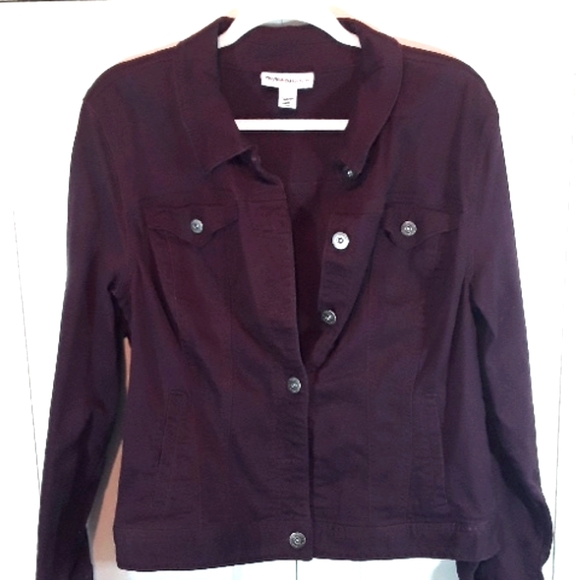 Style & Co. Jackets & Blazers - 💛5/$15 Style & co denim purple jacket size large